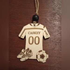 Personalized soccer jersey ornament